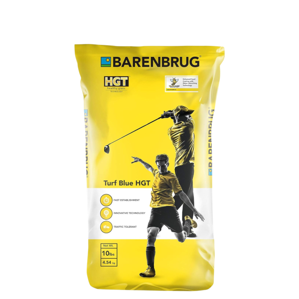 Barenbrug Turf Blue Healthy Grass Technology Lawn Seed Blend with Yellow Jacket Seed Coating, Heavy-Traffic HGT Grass Seed Mix for All Climates, 10lb